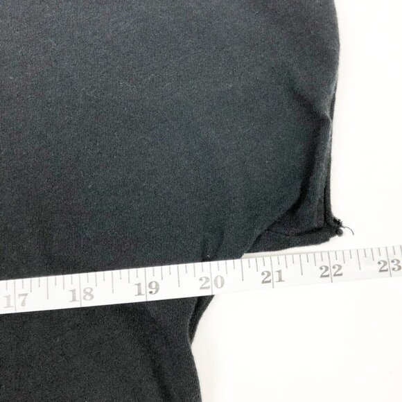 The Classic Crop Top Women's S Black Silver Metallic Owl Bedazzled - Picture 4 of 7